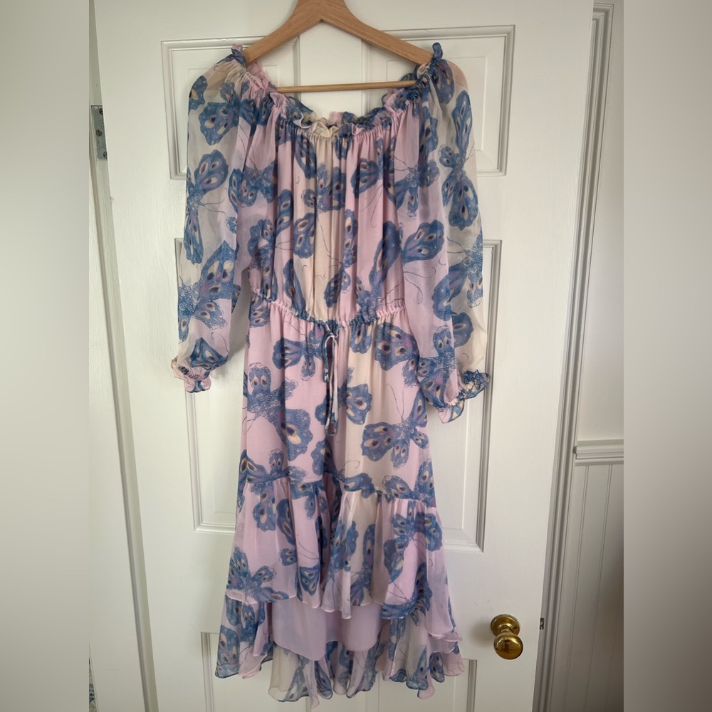 Diane Von furstenburg off the shoulder butterfly dress